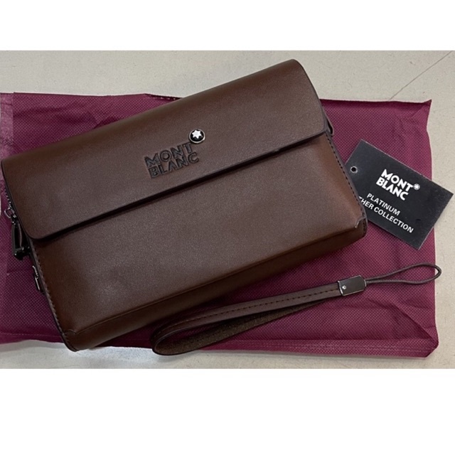 Handbag Tangan Clutch pria Tas card MontBlanc premium pria/wanita