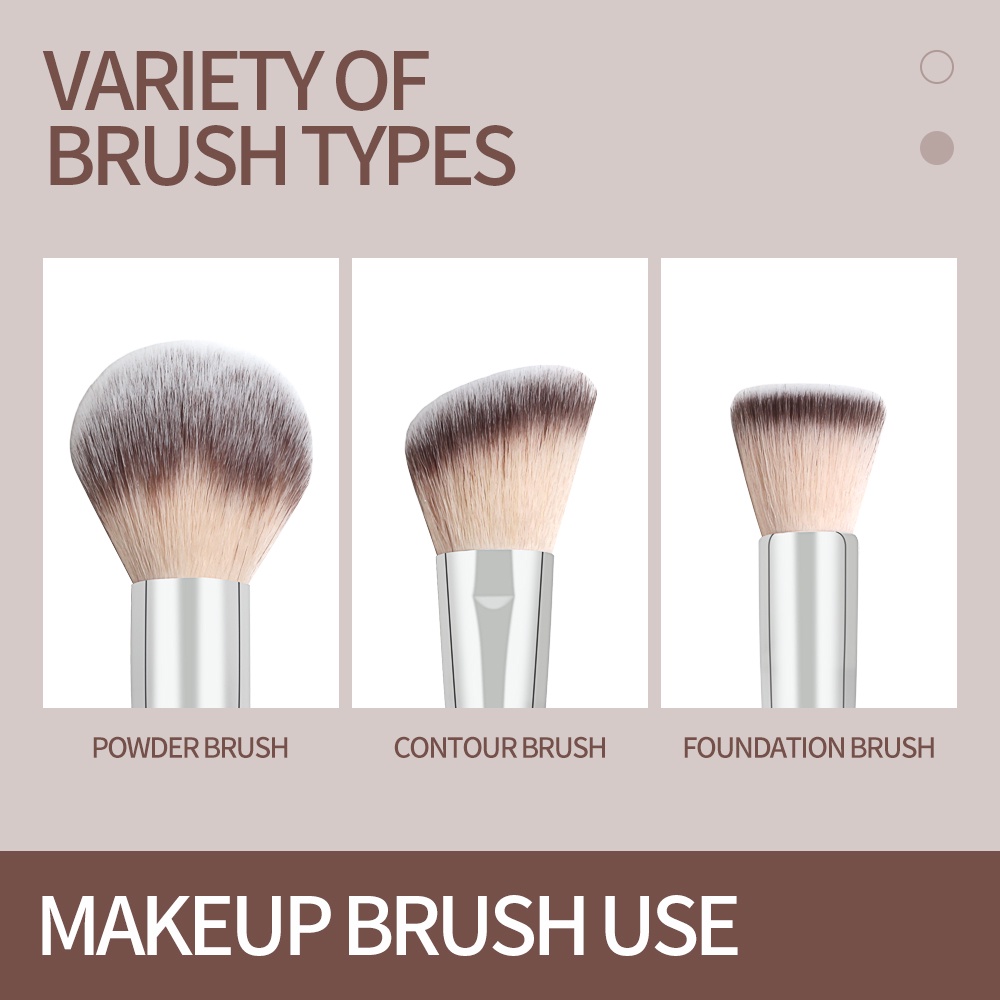 Image of MAANGE Mini Makeup Brush For Powder Contour Foundation Makeup (3 Pcs) #5
