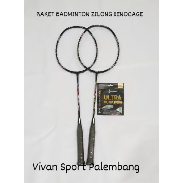 Raket Badminton Zilong Xenocage 36Lbs Bonus Senar Zilong Ultra Punk 66