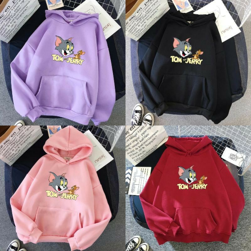 TOM &amp; JERRY SWEATER HOODIE UNISEX KEREN TERBARU