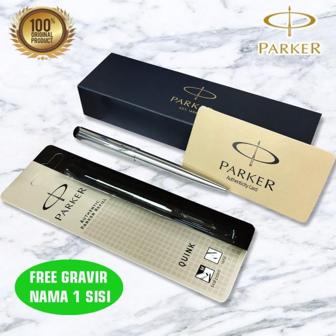 

Paket 1 Klik : 1 Pcs Parker Vector Stainless Steel Ballpoint + Refill