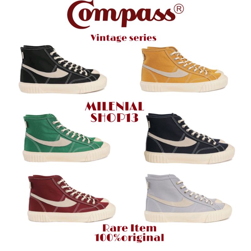 Compass Vintage High / Black / Navy /Maroon / Green / Yellow / Grey