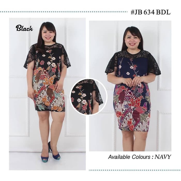 DRESS ATASAN BLOUSE BAJU BATIK WANITA MURAH   Jumbo Bidela brukat Wide   Hitam Berkualitas