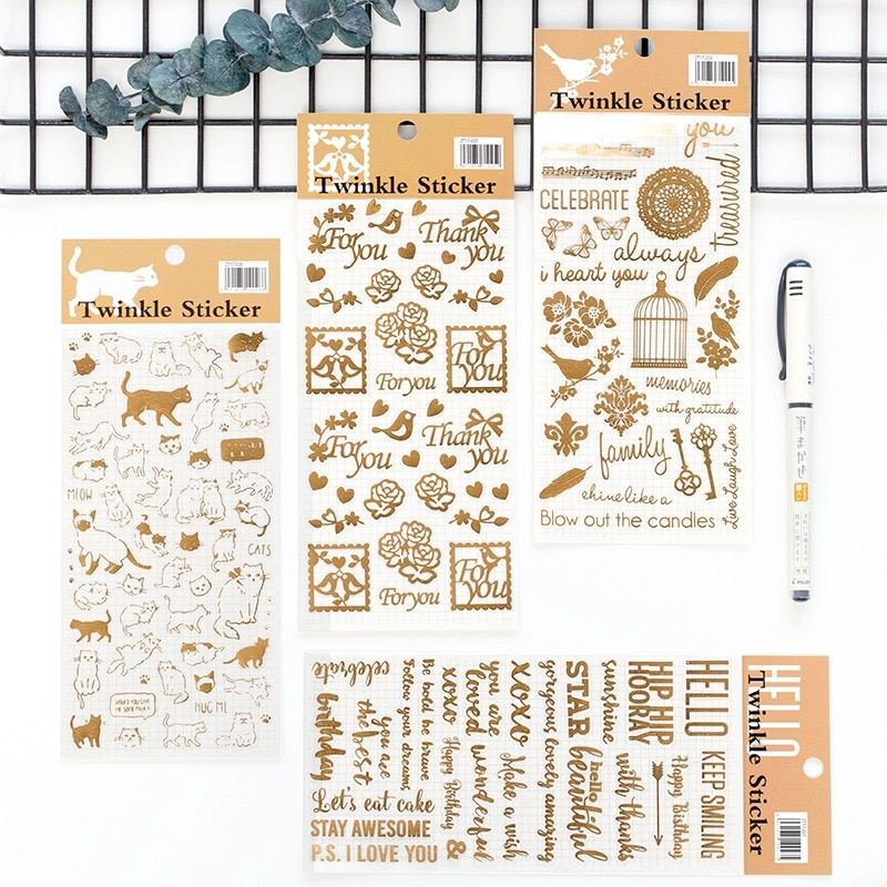 

Sticker warna tembaga bronze deco aesthetic bujo scrapbook diy use
