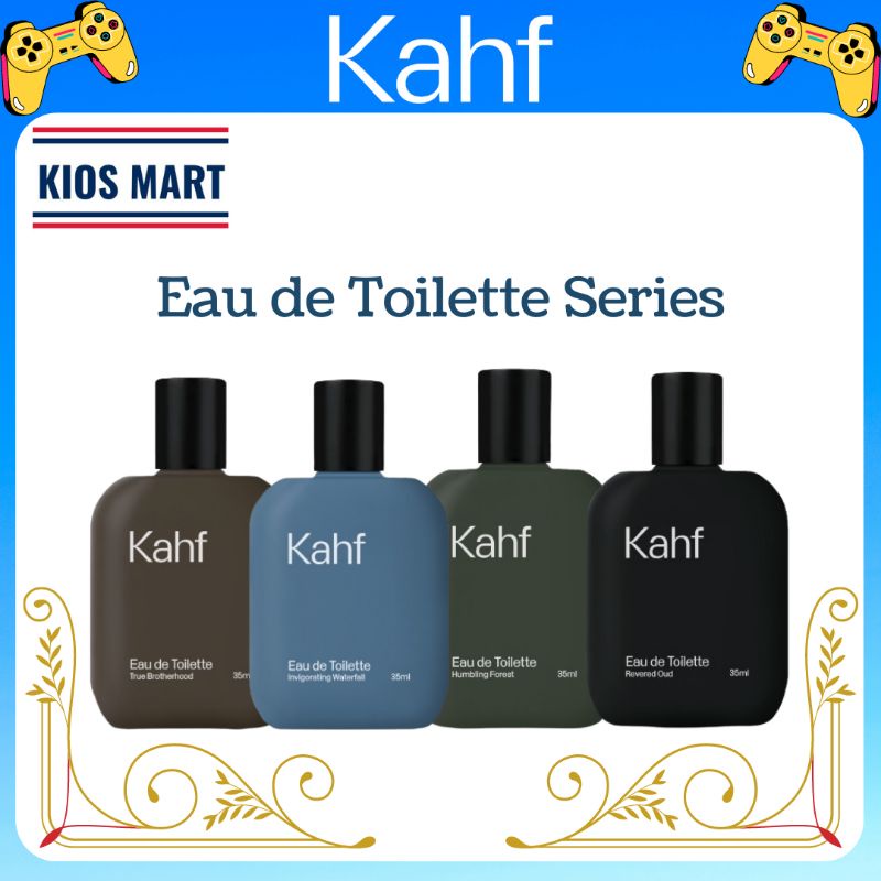 Kahf Men Eau de Toilette Parfume 35ml | Parfum Pria | Humbling Forest | Invigorating Waterfall | Revered Oud | True Brotherhood