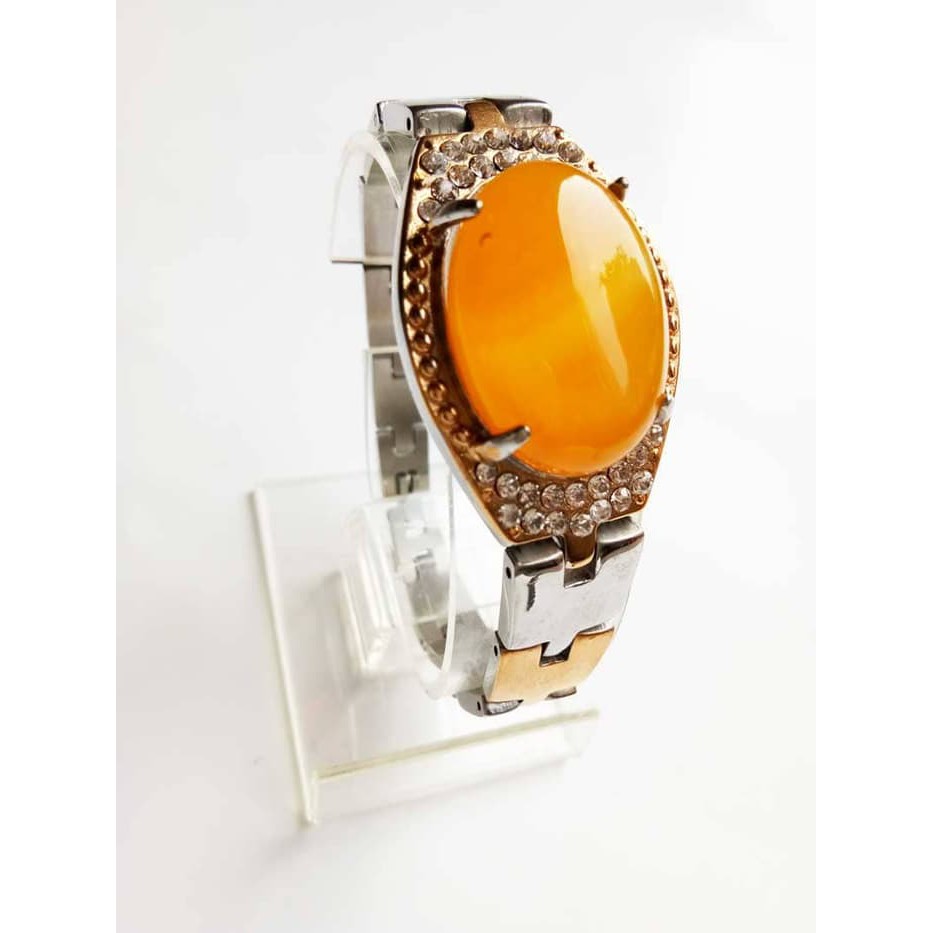 Gelang Titanium Batu Giok Kuning - Murah