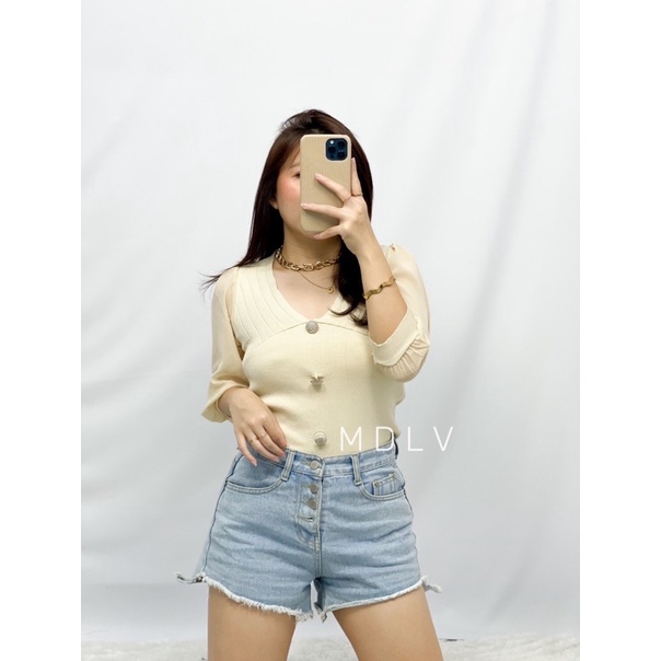 MDLV ~ 3523 Knit Vanesa Tops Blouse Premium Blouse Import Knit Top Knit Fashion Atasan Premium Atasan Import Fashion Import