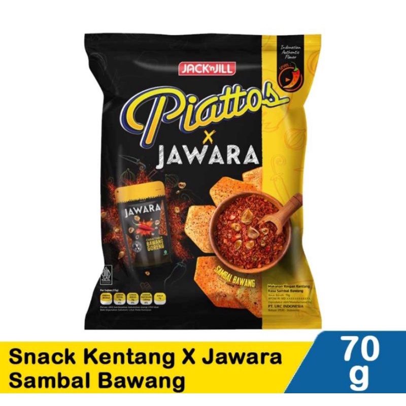 

PIATTOS X JAWARA. SNACK KENTANG X JAWARA SAMBAL BAWANG 70G