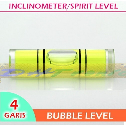 

Bubble Level Silinder 9x40mm Spirit Gelembung Bening 4 Garis Waterpas Inclinometer Buble Leveling Indicator Horizontal