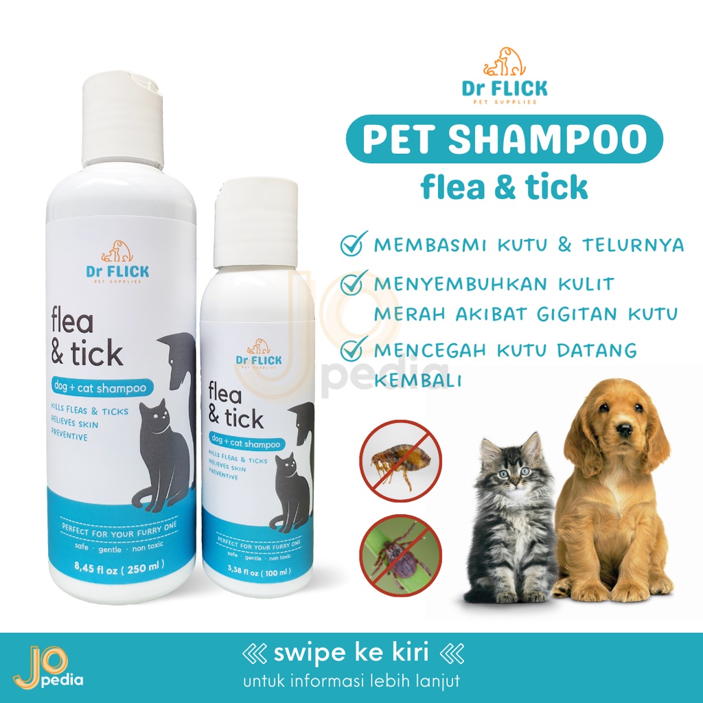 GROSIR DR FLICK Shampoo 250ml Shampo Kucing Anjing Hewan Kutu Jamur Lusinan Supplier