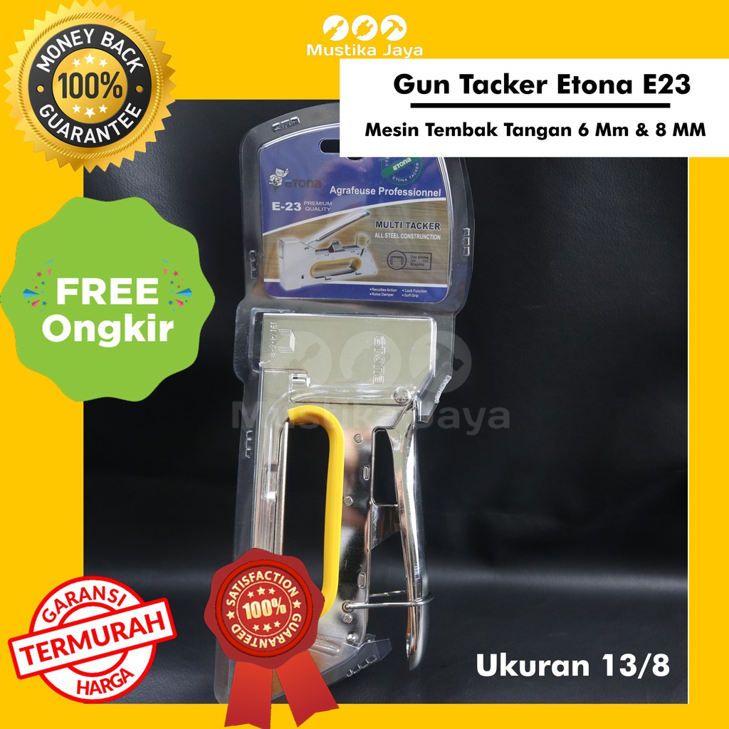 Gun Tacker Etona E23 Manual/Staples/Mesin Tembak Tangan 6mm &amp; 8mm