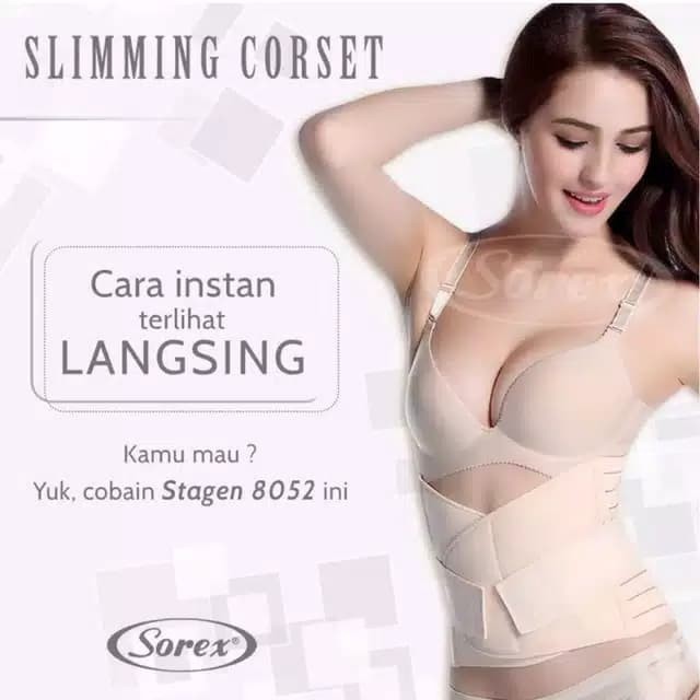 stagen korset pelangsing sorex 1052 8052 slimming corset pasca melahirkan