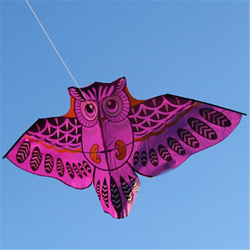 (dreamdreaming.id) Layang-layang Bentuk Burung Hantu Kartun Warna-Warni 110cm Untuk Outdoor
