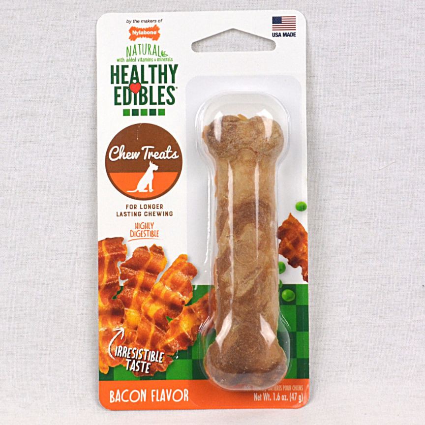 

NYLABONE Snack Anjing Healthy Edibles BACON Regular 47g