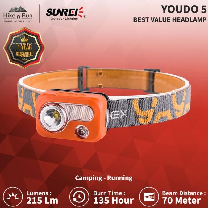Murah Sunrei Headlamp YOUDO 5 Orange