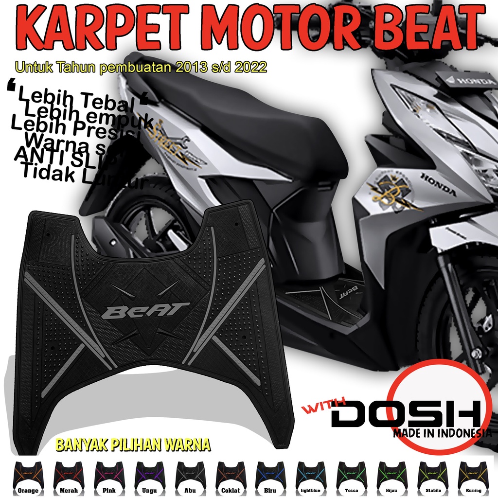 Karpet Motor Beat 2020 s/d 2022 / Karpet Beat Fi / Alas kaki Motor Beat / Karpet Beat / Pijakan Kaki