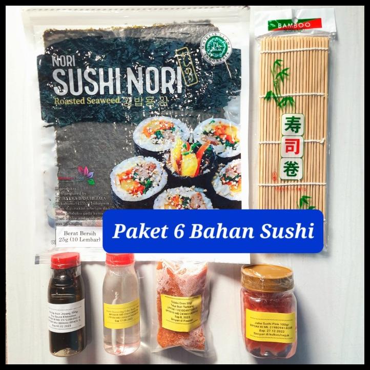 

Grab Gojek Only Paket Sushi Tipe6 Nori Vinegar Shoyu Bambu Gari Tobiko