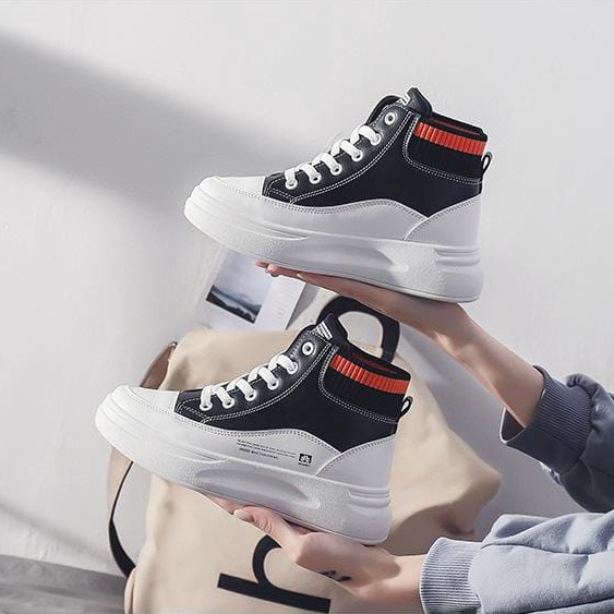 TBIG [COD] Sepatu Sneakers Import Shoes HTMISE Fashion Wanita Sepatu Korea Style Sekolah Kuliah High Top