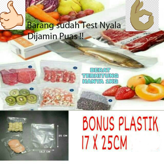 Food Vacum Sealer Alat Press Plastik Makanan Frozen Food