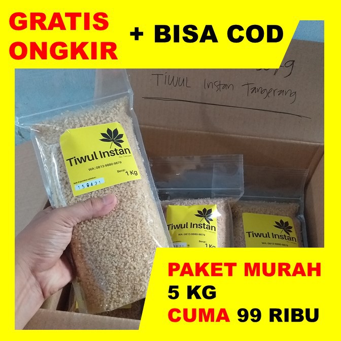 

Tiwul Instan Oyek Instan Nasi Singkong Cocok Untuk Penderita Diabetes Paket Hemat 5 KG PROMO