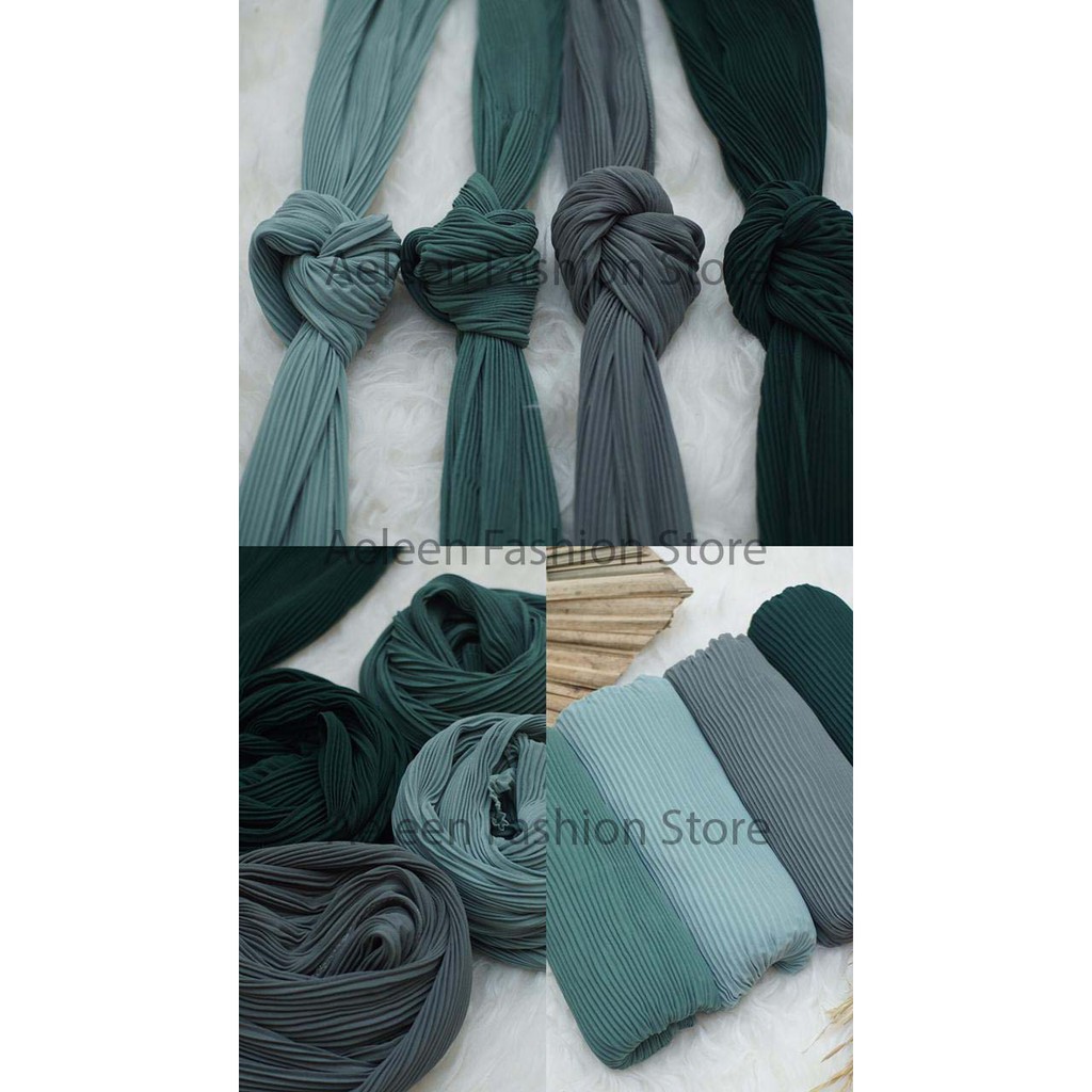 Premium Pashmina Plisket Ceruty Babydoll//Pashmina Full Plisket Pleated Shawl