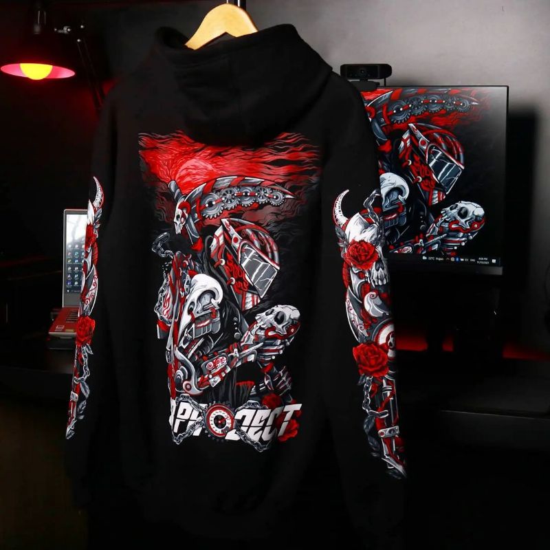 HOODIE ORIGINAL SR PROJECT DEATH MACHINE |ORIGINAL 100% NEW