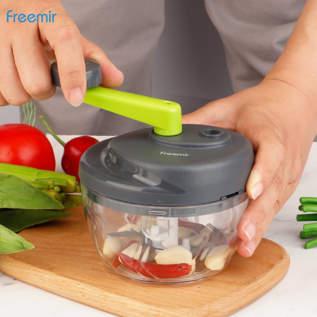 Freemir Blender Chopper Penggiling Manual Bumbu Pencincang Daging