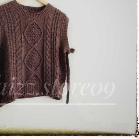 ➳ Vest ROMPI TAli Motif Sido CABLE I ROMPI RAJUT WANITA STORE09 MURAH ⅍