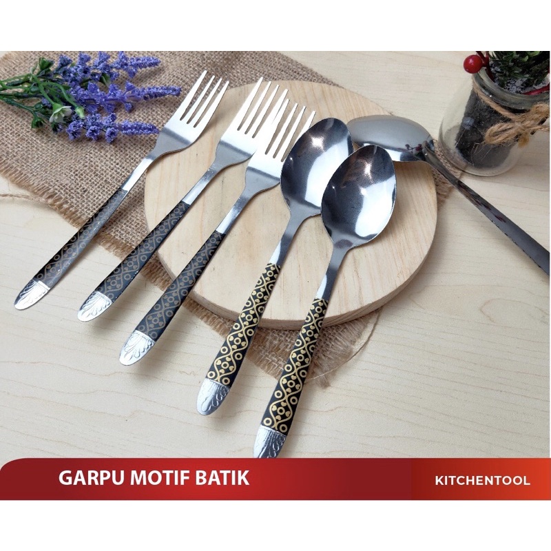 Sendok Makan Besi Motip Batik