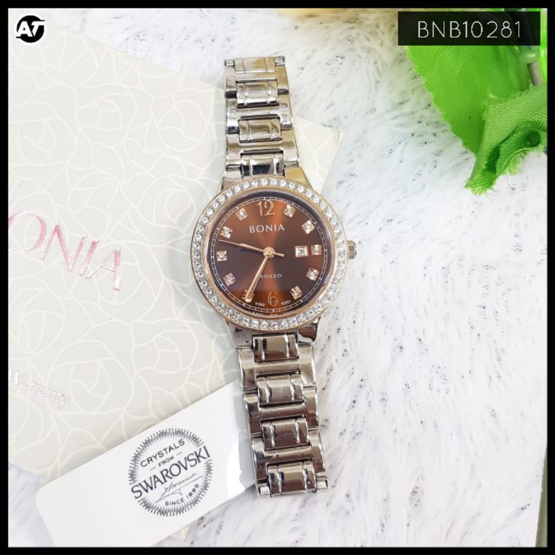 Jam Tangan Wanita Bonia Rosso BNB10281 Swarovski ORIGINAL Garansi Resmi