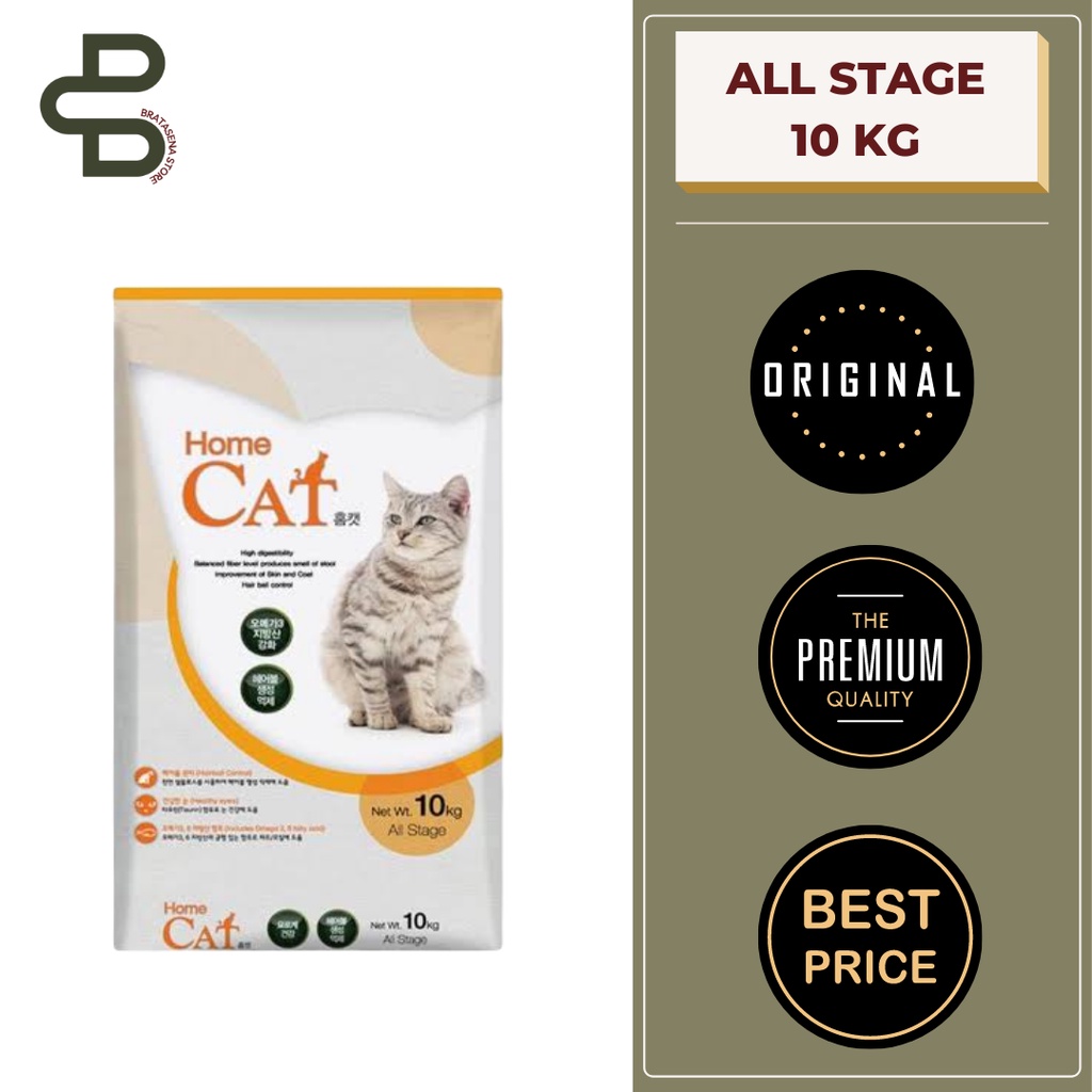 HOME CAT ALL STAGE DRY CAT FOOD / MAKANAN KUCING 10KG (GOSEND GRAB)