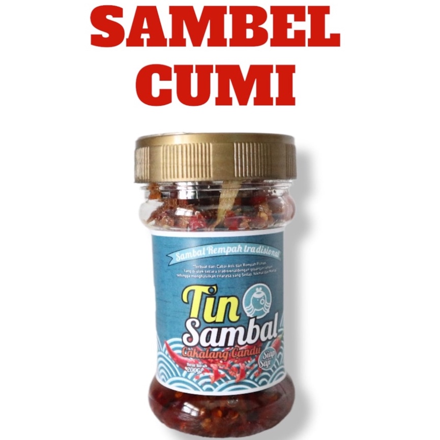 Sambal Cumi, baby cumi, Sambel cumi khas Tin Sambel-150 gr