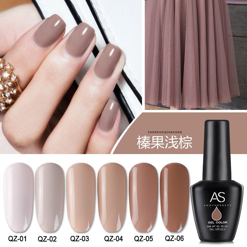 Kutek AS Gel Nail Polish Series Coklat Soak Off 15ml