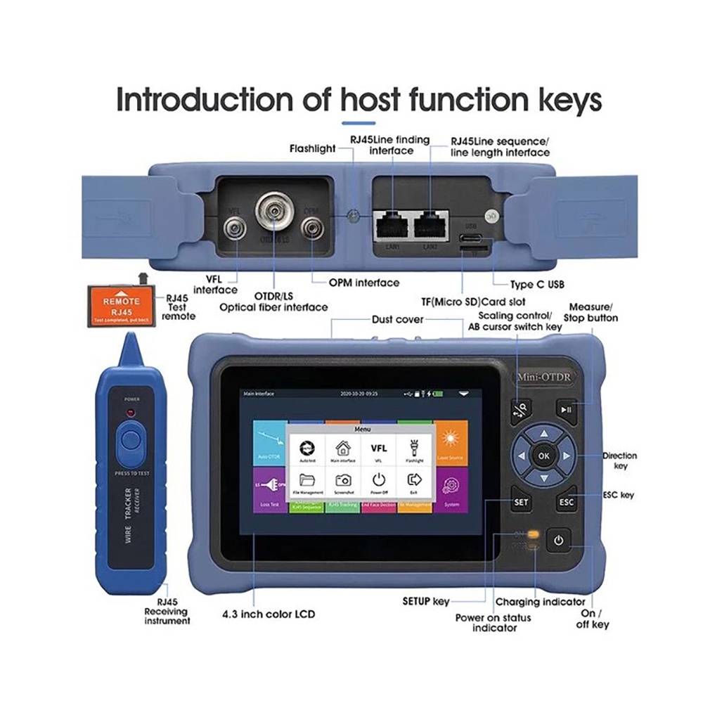 FO - Mini OTDR GT4000D Optical Fiber Tester