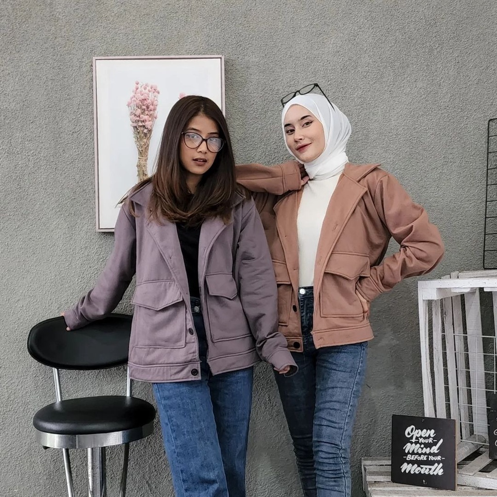 Agya button | outer wanita | jacket wanita