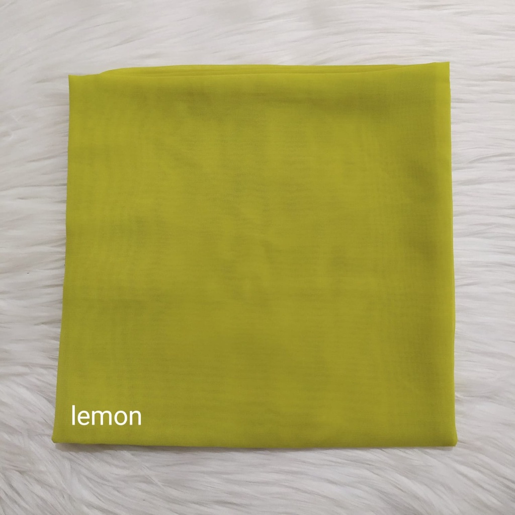 Bella Square Jumbo Syari 130x130 Lasercut / bella syar'i/ segiempat jumbo/ Jilbab LC-Lemon