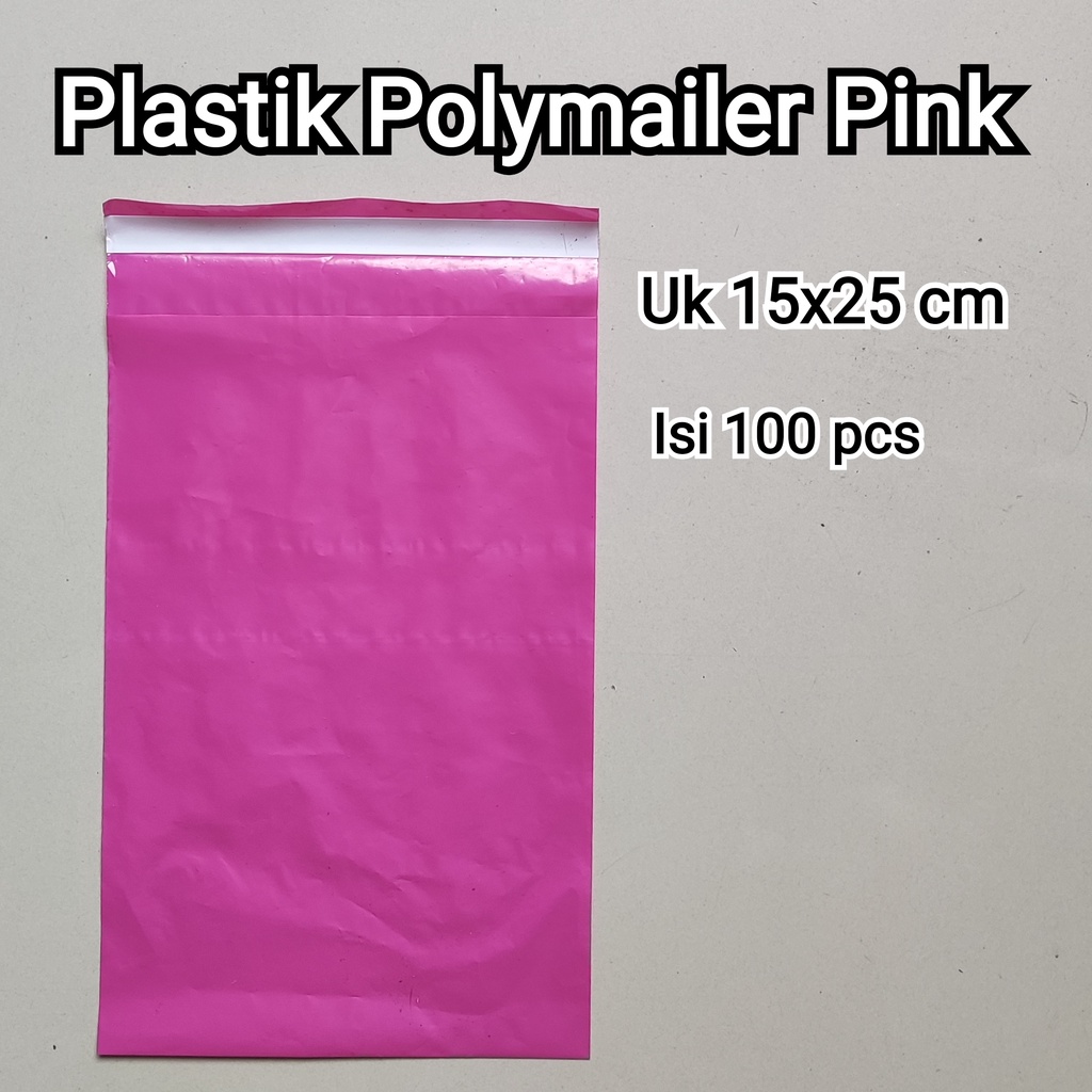 Polymailer uk 15x25 (100pcs) Plastik Packing Lem Silver, Plastik Lem