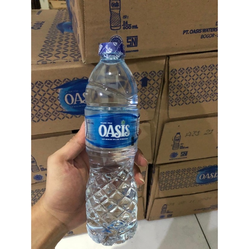 Air Mineral Minum Oasis Botol 600 ml isi 24 pcs 1 dus Khusus pengiriman Sameday atau Instant