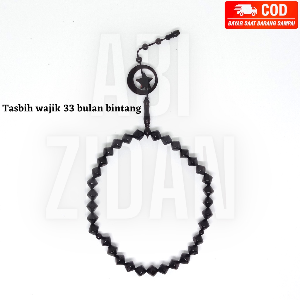 tasbih kaokah kokkah kaukah asli original model wajik 33 bulan bintang