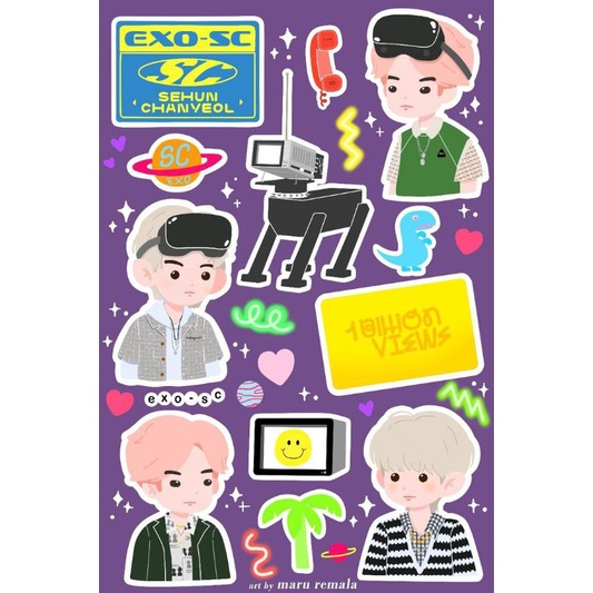 

STICKER EXO lucu murah