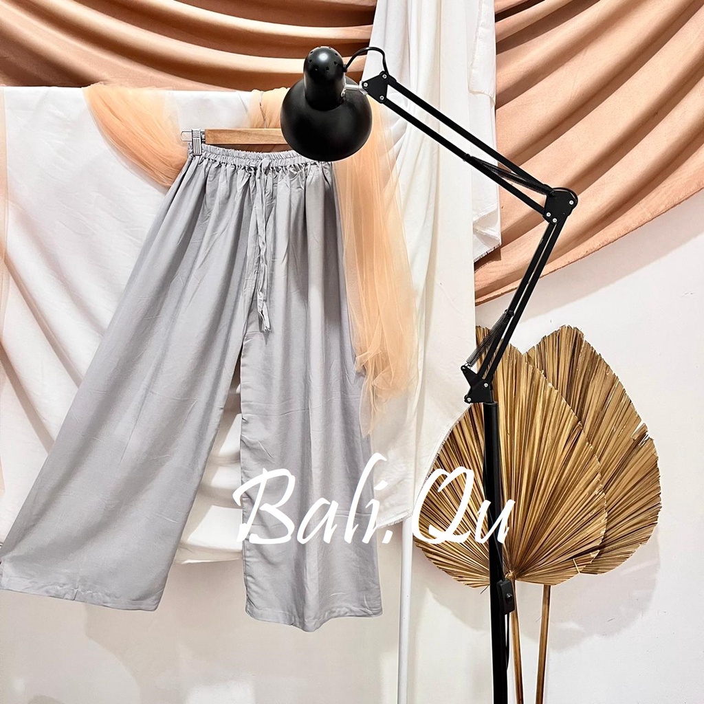 Celana Kulot Panjang Polos Jumbo Bali Qu-SILVER