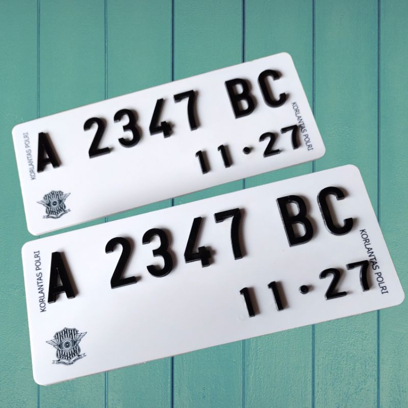 (Aksesoris) PLAT MOTOR VARIASI AKRILIK TIMBUL