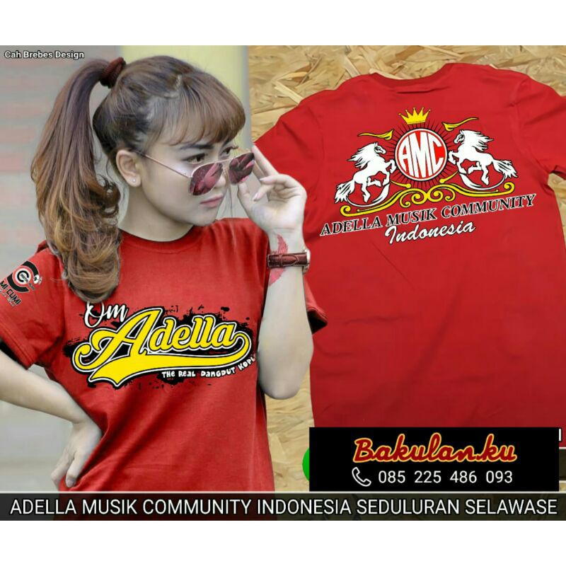 KAOS AMC ADELLA ORIGINAL COTTON COMBED 30S FREE STICKER