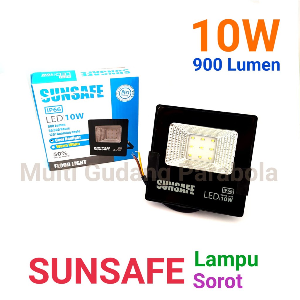 Sunsafe Flood Light 10 watt LED Sorot Lampu sorot super murah