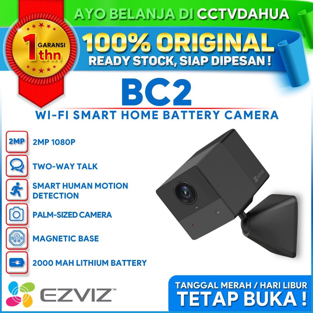 EZVIZ BC2 1080P MINI WIFI BATTERY CAMERA TWO-WAY TALK HUMAN DETECTION