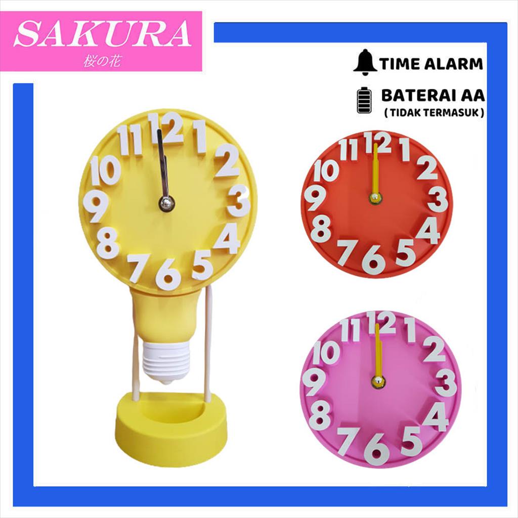 SAKURA Jam Weker/ Jam Beker/ Jam  Meja Stand 822