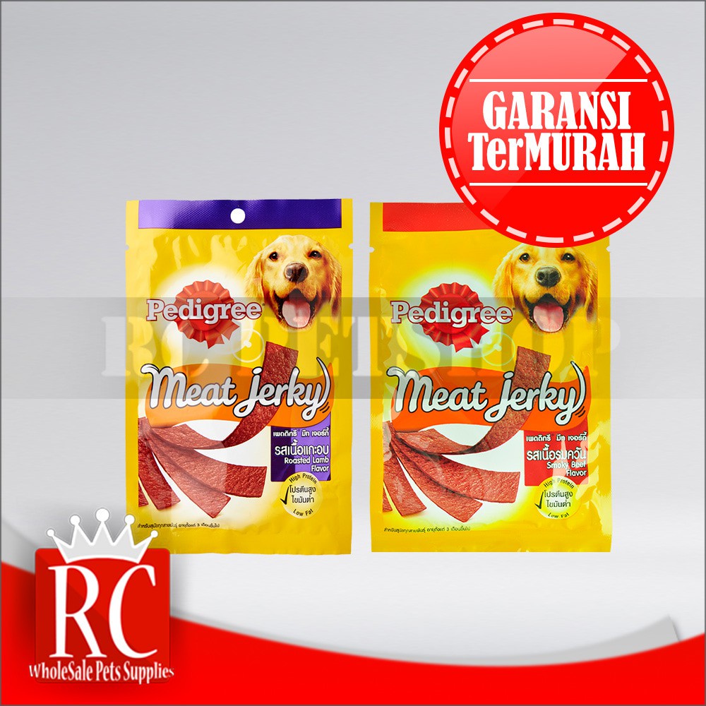 Snack Anjing Pedigree Meat Jerky Strip Pipih 80 Gram