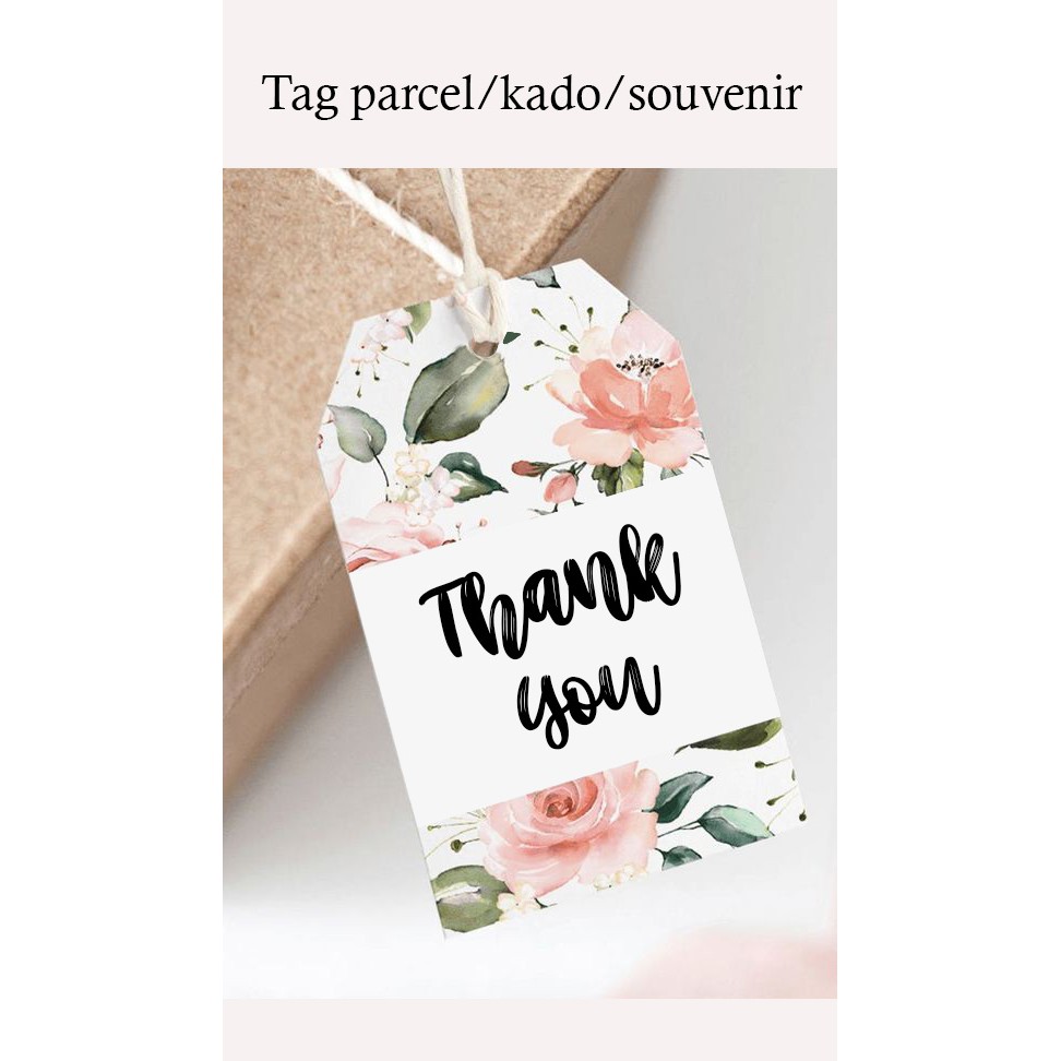 

Souvenir Terima Kasih / Gift Tag Thank You motif bunga