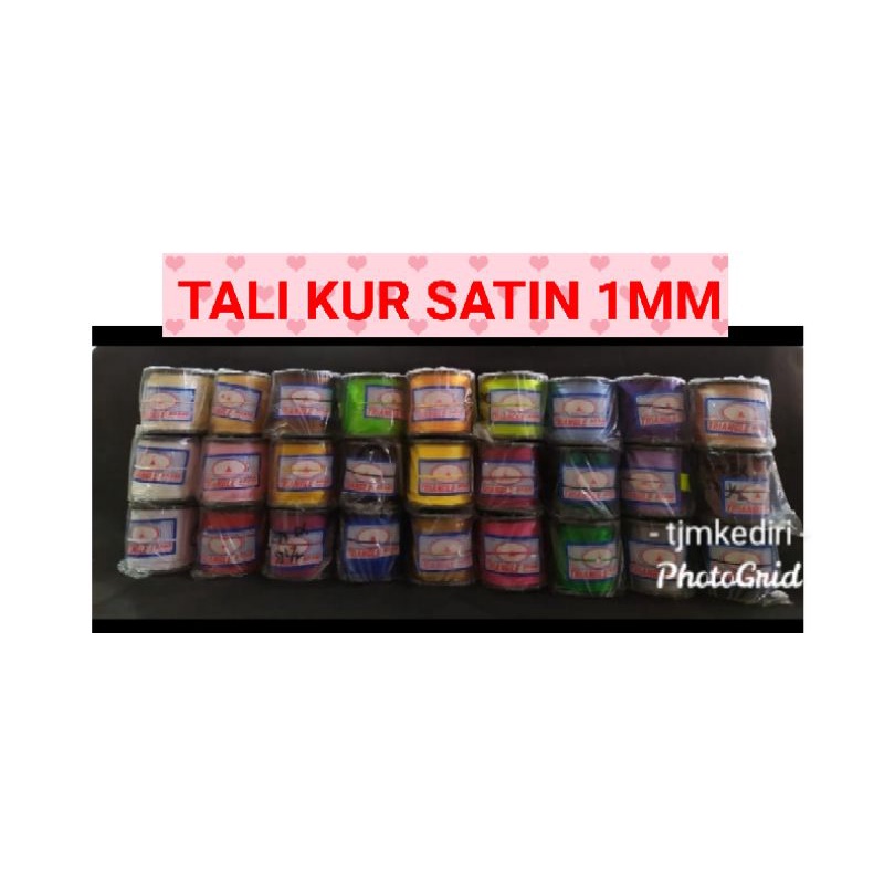 TALI KUR SATIN UK 1MM (TALI SATIN CINA) ROLL WARNA