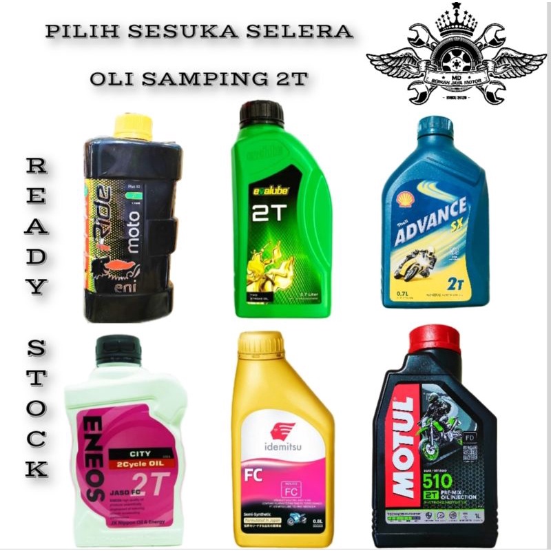 OLI SAMPING 2T 0.7-1lt (ENI)(EVALUBE)(SHELL)(ENEOS)(IDEMITSU)(MOTUL) 100% ORIGINAL